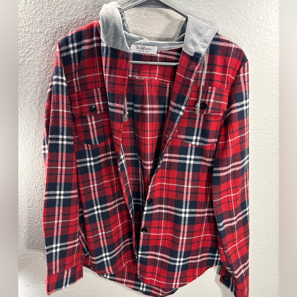 Plaid Flannel with Hoodie